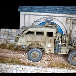 Tank carrier from  WWII, scale 1/35, diorama